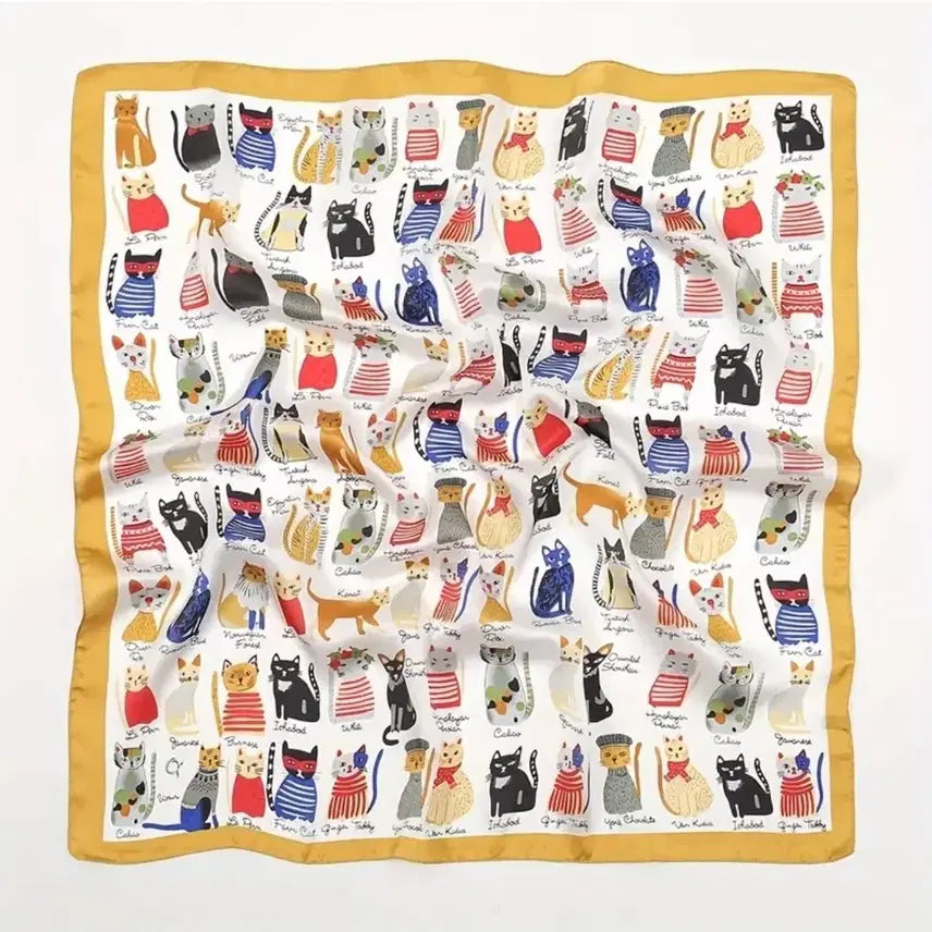 [BUNJANG] Cat White Scarf / 새상품 스카프 캣화이트