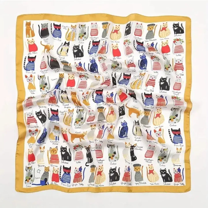 [BUNJANG] Cat White Scarf / 새상품 스카프 캣화이트
