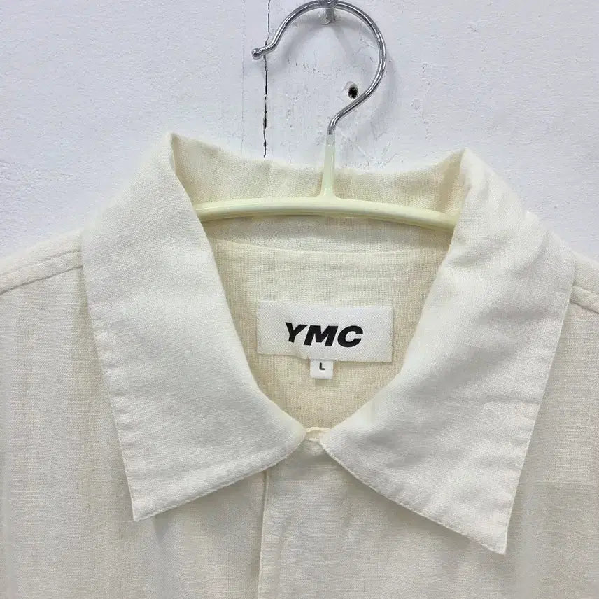 [BUNJANG] YMC Floral Embroidery Short Sleeve Shirt Ivory / L 22SS YMC 꽃 자수 반팔 셔츠 아이보리