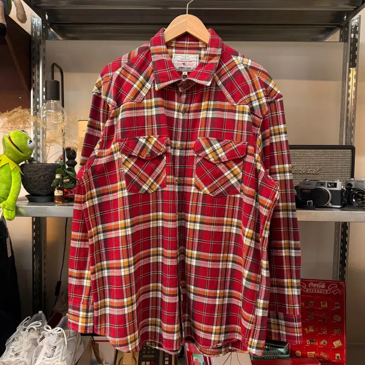[BUNJANG] AVIREX Western Check Shirt / 아비렉스 웨스턴 체크 셔츠 2XL 3XL
