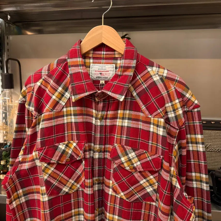 [BUNJANG] AVIREX Western Check Shirt / 아비렉스 웨스턴 체크 셔츠 2XL 3XL