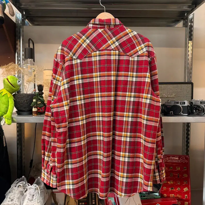 [BUNJANG] AVIREX Western Check Shirt / 아비렉스 웨스턴 체크 셔츠 2XL 3XL