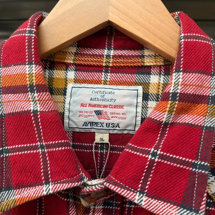 [BUNJANG] AVIREX Western Check Shirt / 아비렉스 웨스턴 체크 셔츠 2XL 3XL