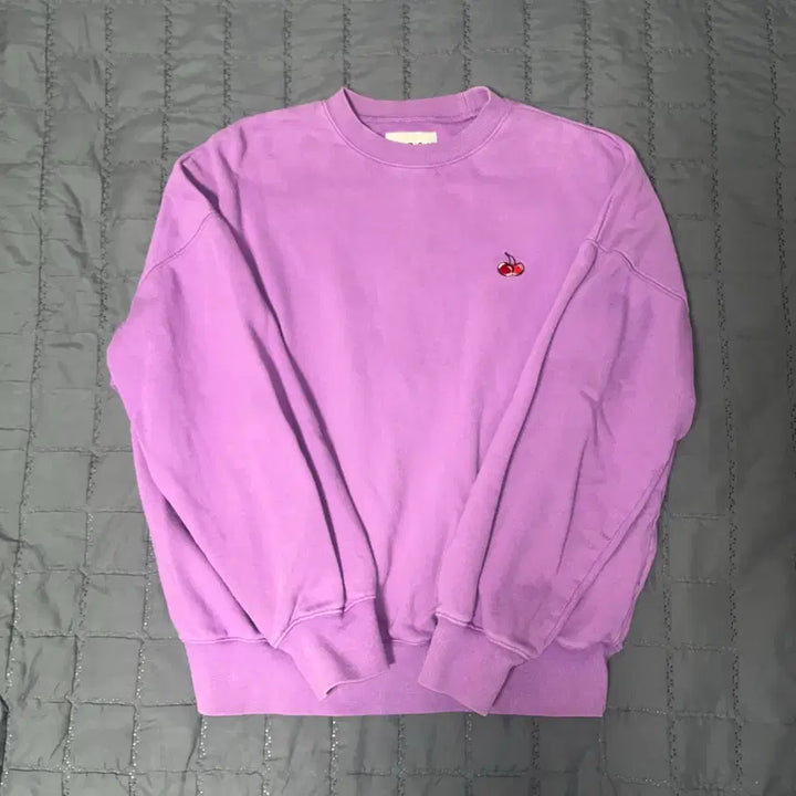 [BUNJANG] Kirsh Cherry Logo Purple Sweatshirt / 키르시 체리 로고 퍼플 맨투맨 1사이즈