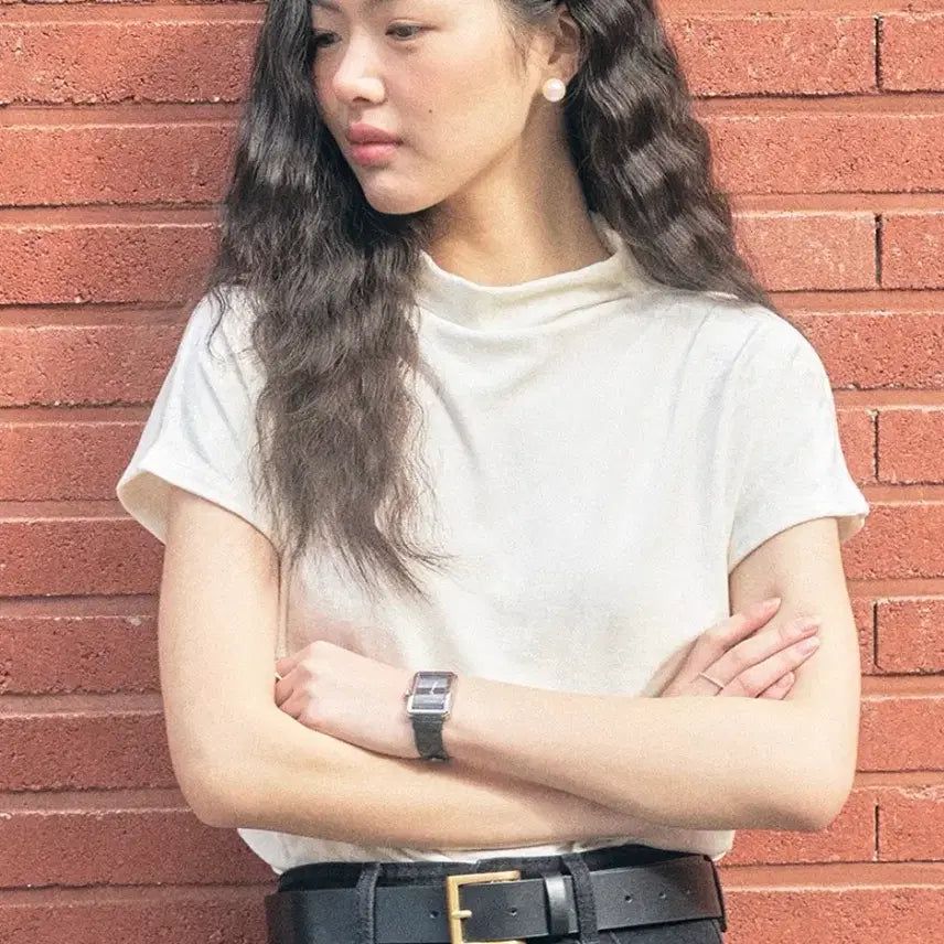 [BUNJANG] Your Name Here Square Cowhide Leather Belt / 유어네임히얼 벨트 새상품 유네미 스퀘어 소가죽 벨트