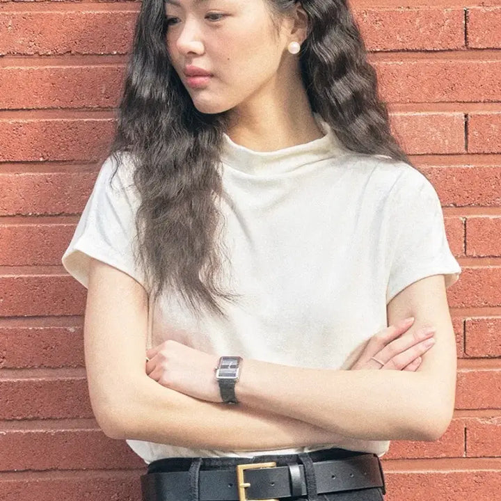 [BUNJANG] Your Name Here Square Cowhide Leather Belt / 유어네임히얼 벨트 새상품 유네미 스퀘어 소가죽 벨트