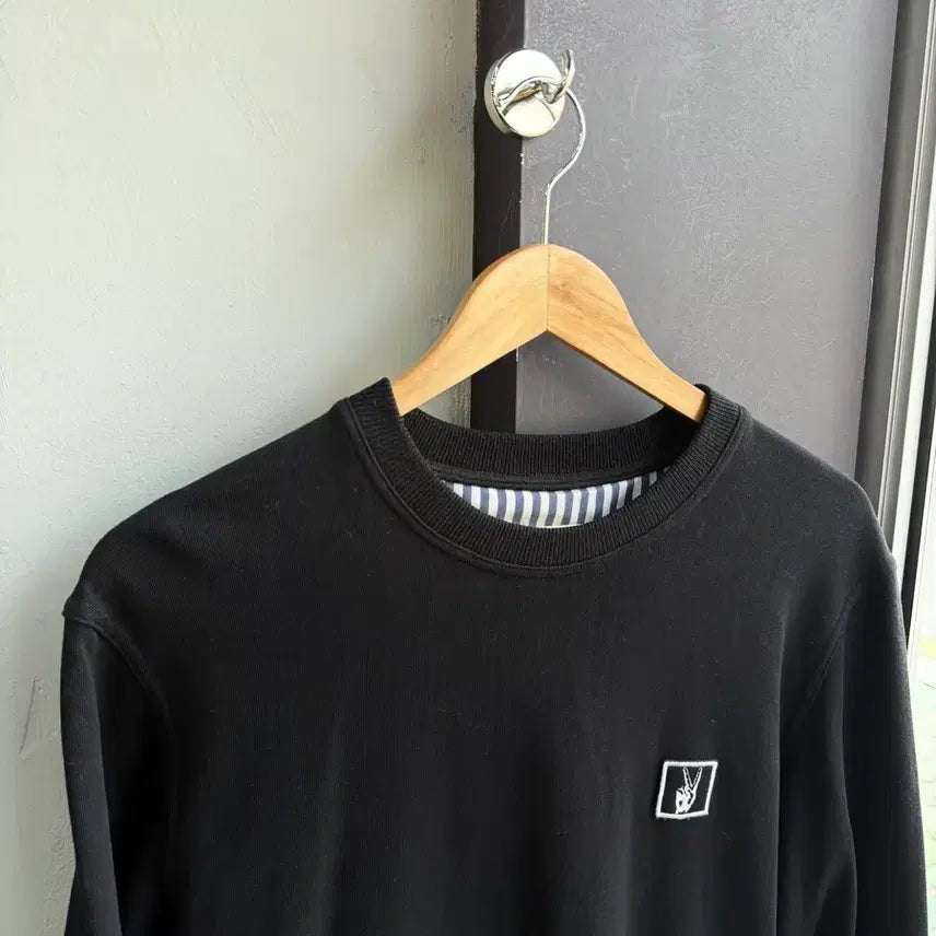 [BUNJANG] Solid Homme Layered Logo Sweatshirt / 48/ 솔리드옴므 셔츠 레이어 로고 맨투맨