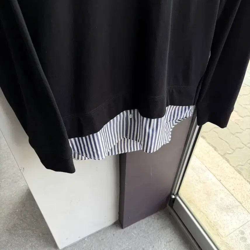 [BUNJANG] Solid Homme Layered Logo Sweatshirt / 48/ 솔리드옴므 셔츠 레이어 로고 맨투맨
