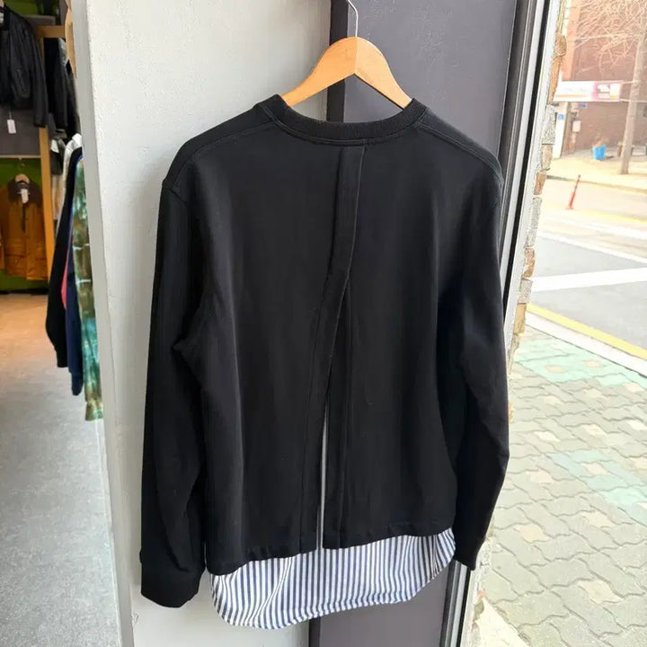 [BUNJANG] Solid Homme Layered Logo Sweatshirt / 48/ 솔리드옴므 셔츠 레이어 로고 맨투맨