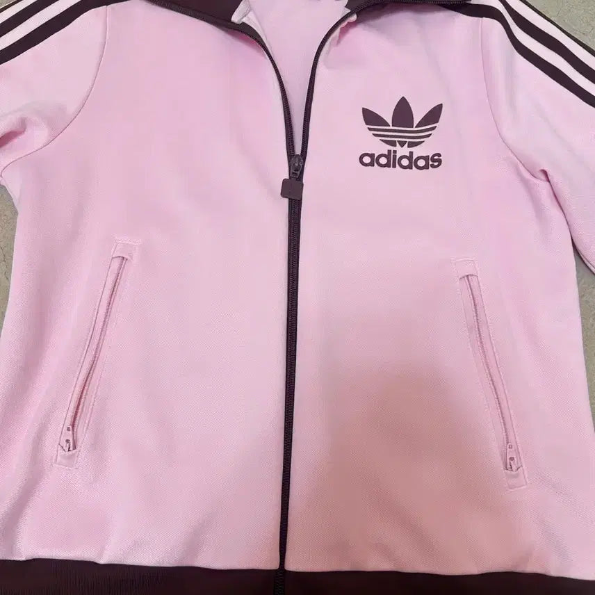[BUNJANG] Adidas Beckenbauer Pink Brown Track Jacket / 아디다스 베켄바우어 핑크 브라운 트랙 자켓 져지 m