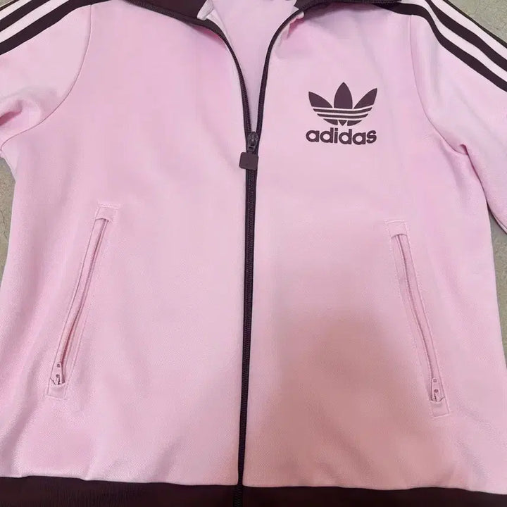 [BUNJANG] Adidas Beckenbauer Pink Brown Track Jacket / 아디다스 베켄바우어 핑크 브라운 트랙 자켓 져지 m