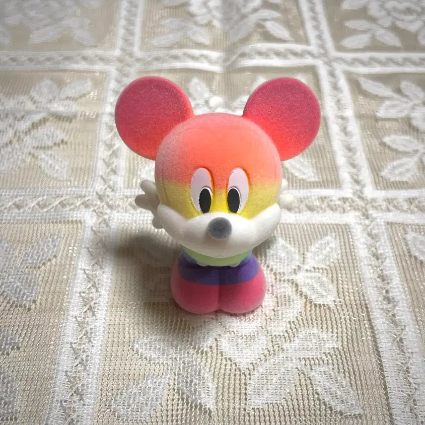 [BUNJANG] Disney Mickey Mouse Rainbow Flokey Figure Mascot / 디즈니 미키마우스 미키 아트토이 무지개 레인보우 플로키 피규어 마스코트