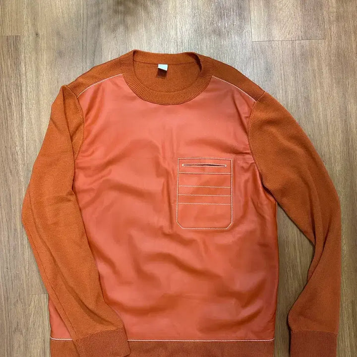 [SOLD OUT] Berluti 오렌지 레더/니트 스웨터