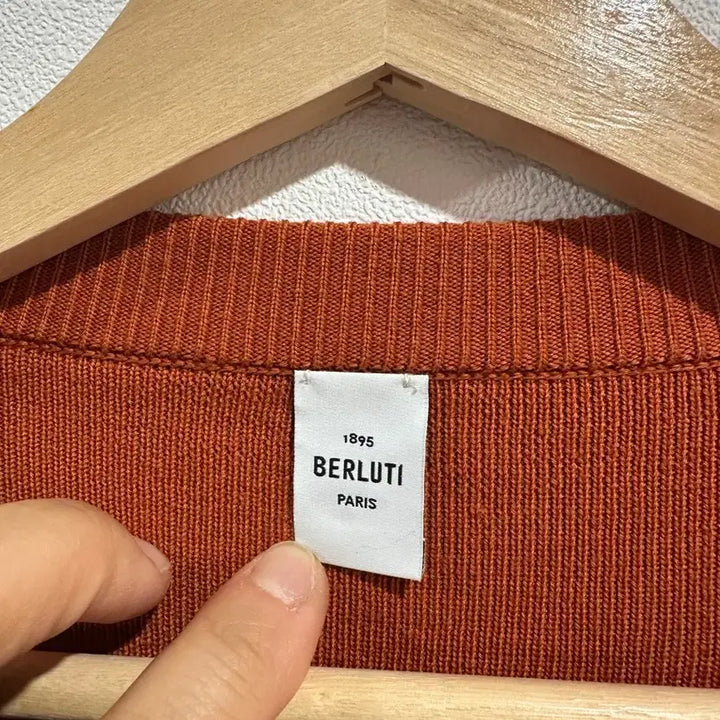 [SOLD OUT] Berluti 오렌지 레더/니트 스웨터
