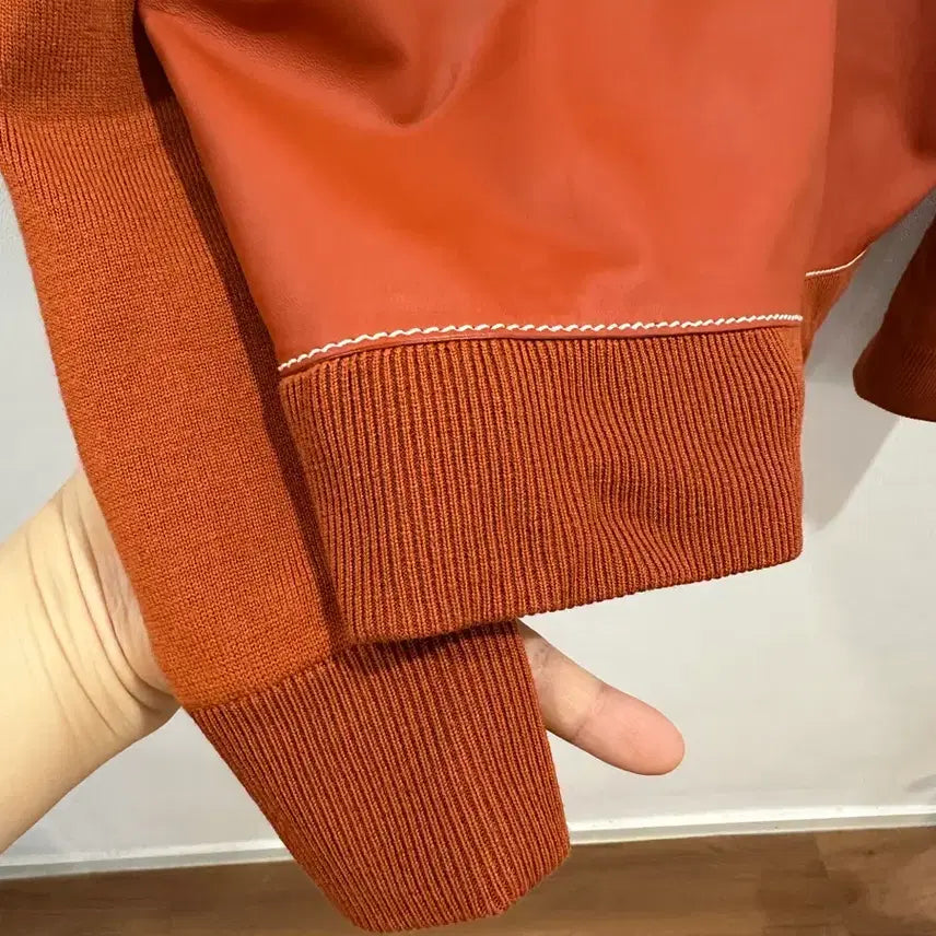 [SOLD OUT] Berluti 오렌지 레더/니트 스웨터