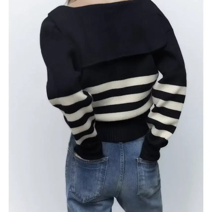 [BUNJANG] Zara Striped Zip-Up Cardigan / ZARA 스트라이프 집업 가디건