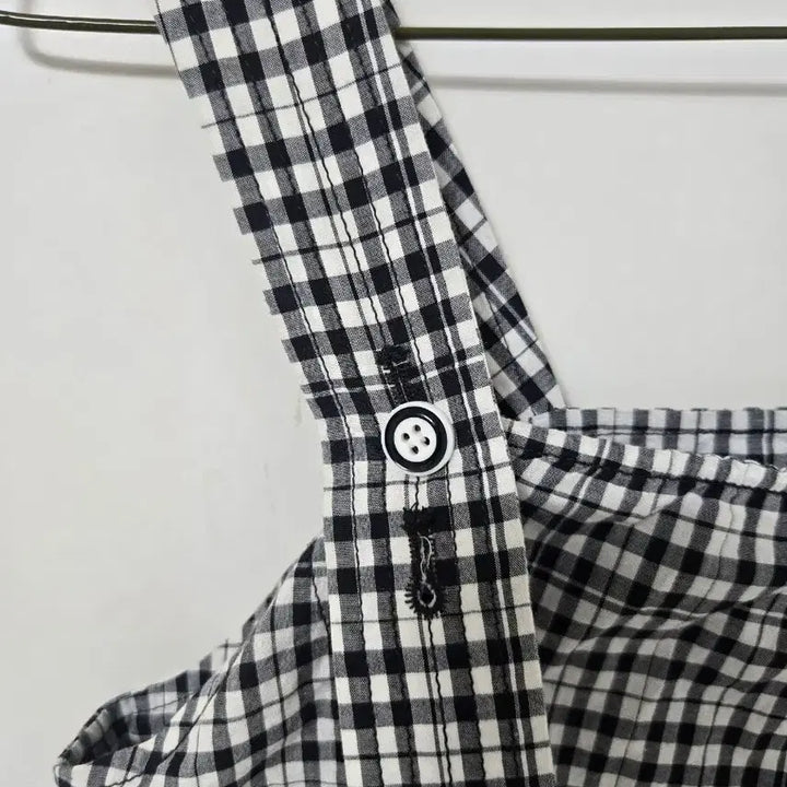 [BUNJANG] Cutout Long Checkered Dress / 체크 컷아웃 롱 원피스