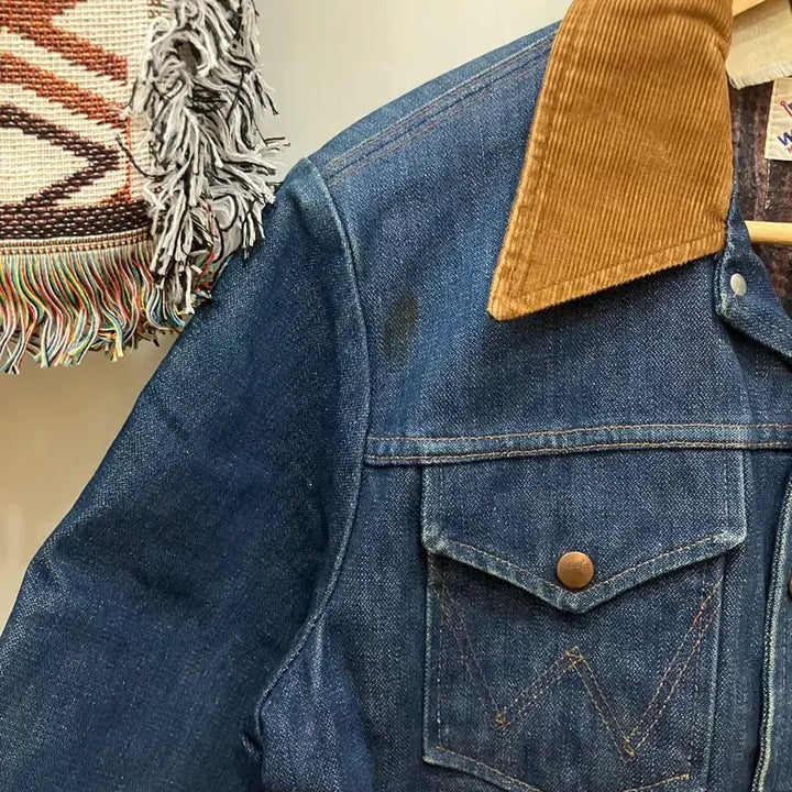 [BUNJANG] 80s Wrangler Blanket Denim Jacket / 80s wrangler jr720nv 랭글러 블랭킷 데님 자켓