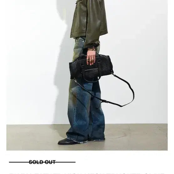 [BUNJANG] Alenne High Neck Leather Jacket (Size 2) / 알렌느 하이넥 레더자켓 2사이즈