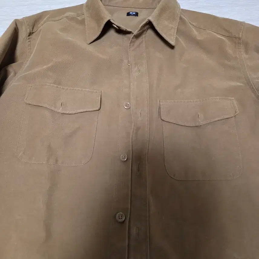 [BUNJANG] Uniqlo Shirt Jacket, Size 105, Khaki / 유니클로 셔츠 자켓 105사이즈 황토색