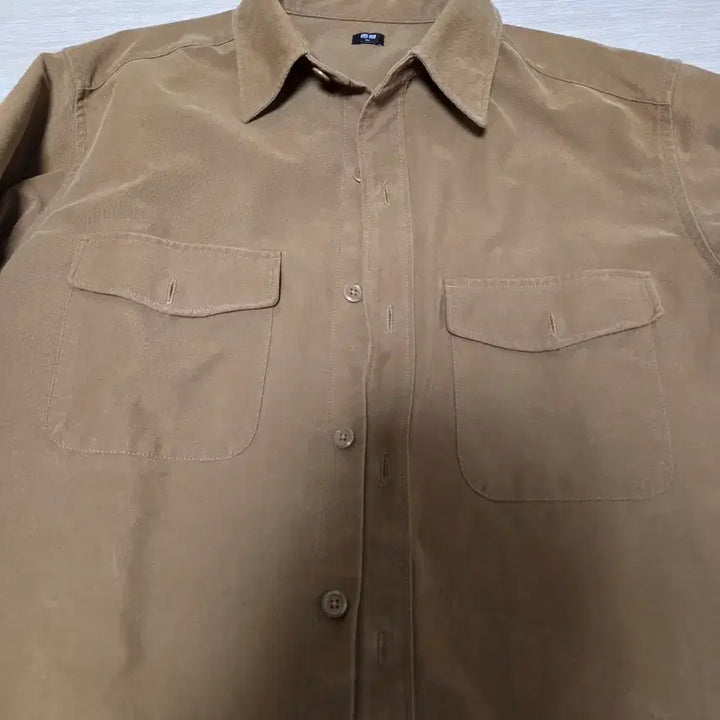 [BUNJANG] Uniqlo Shirt Jacket, Size 105, Khaki / 유니클로 셔츠 자켓 105사이즈 황토색