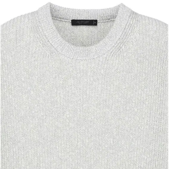 [BUNJANG] JILLSTUART NEW YORK Drop Shoulder Two-Tone Round Neck Knit Sweater / 질스튜어트뉴욕/ 드롭숄더 투톤 라운드넥 니트/ S size