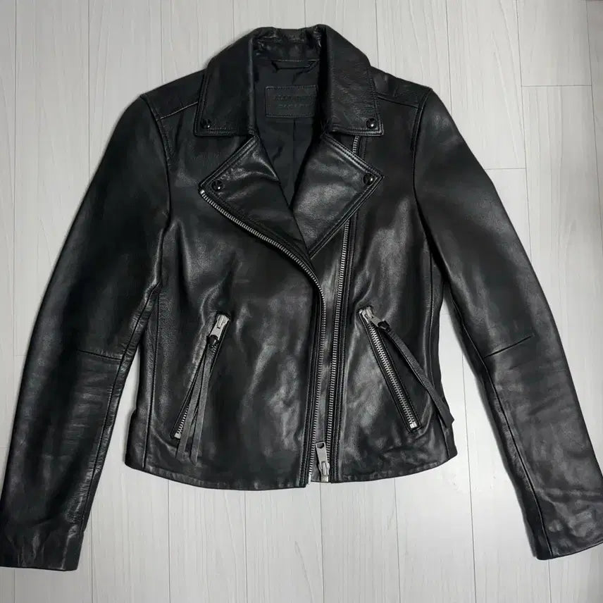 [BUNJANG] AllSaints Dalby Biker Leather Jacket / 올세인츠 달비 바이커 가죽자켓 UK6 US2