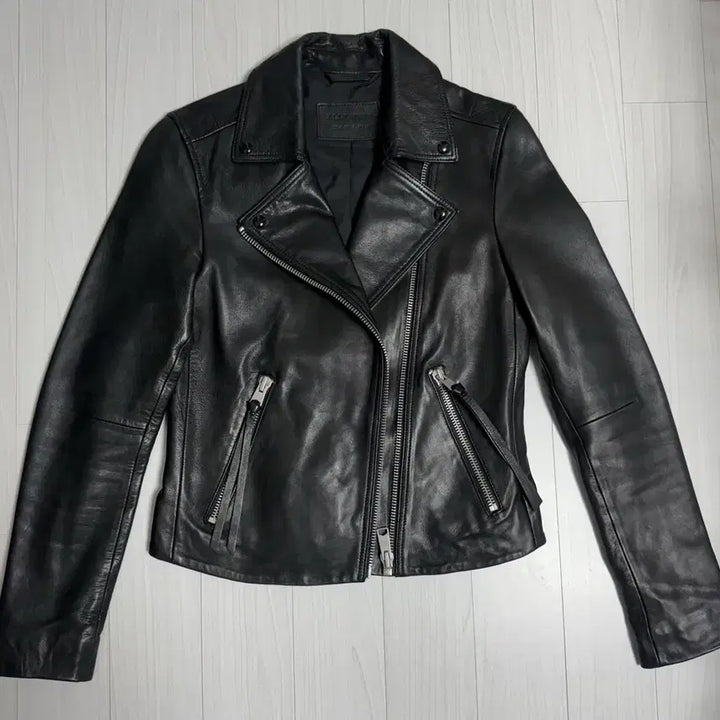 [BUNJANG] AllSaints Dalby Biker Leather Jacket / 올세인츠 달비 바이커 가죽자켓 UK6 US2