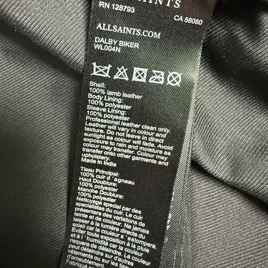 [BUNJANG] AllSaints Dalby Biker Leather Jacket / 올세인츠 달비 바이커 가죽자켓 UK6 US2