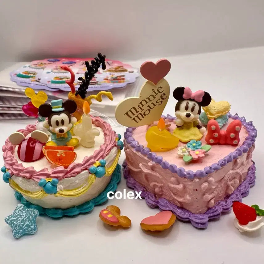 [BUNJANG] Re-Ment Disney Deco Cake (Mickey, Minnie) - 2009 / 2009리멘트) 디즈니 데코 케이크 (미키,미니)