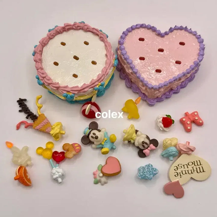 [BUNJANG] Re-Ment Disney Deco Cake (Mickey, Minnie) - 2009 / 2009리멘트) 디즈니 데코 케이크 (미키,미니)