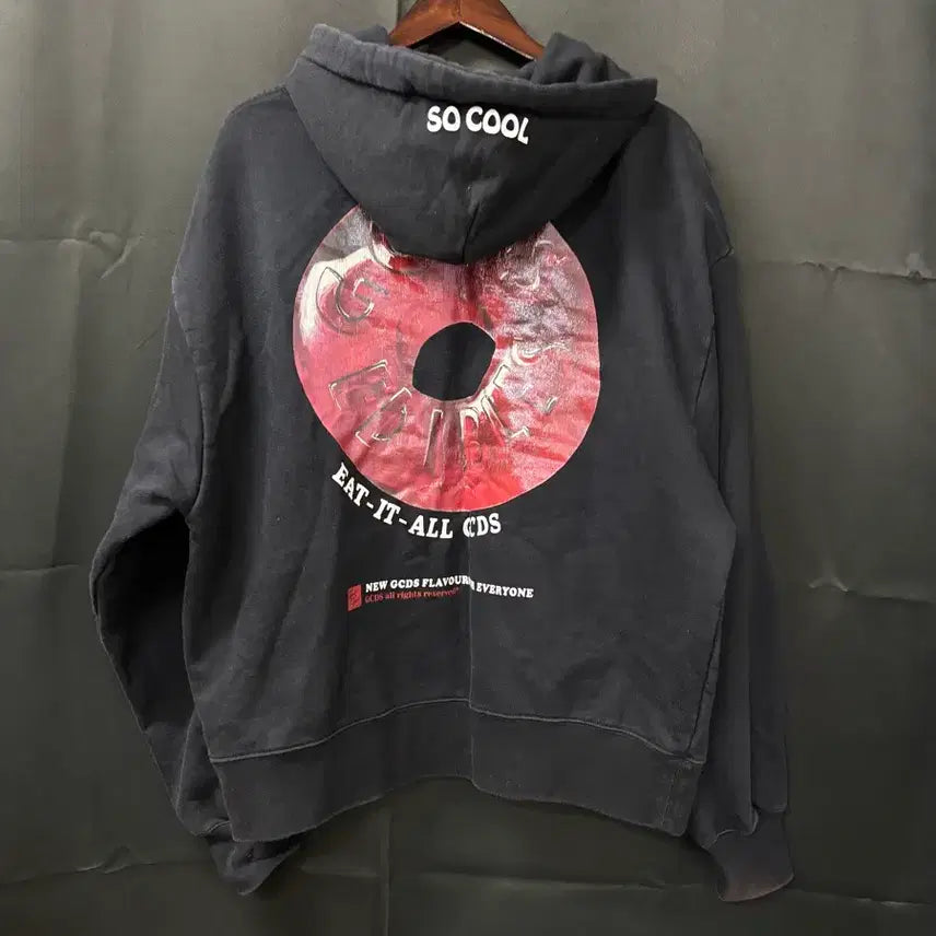 [BUNJANG] GCDS Hooded Sweatshirt (S) / GCDS 정품 백화점판 후드티(프린팅 사용감)