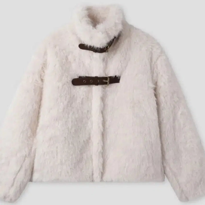[BUNJANG] Kamwave Ivory Boucle Fur Jacket / 캄웨이브) 아이보리 퍼자켓