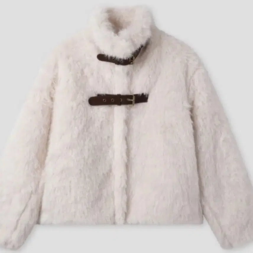 [BUNJANG] Kamwave Ivory Boucle Fur Jacket / 캄웨이브) 아이보리 퍼자켓