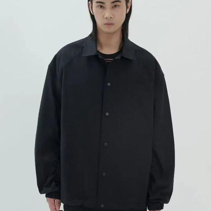 [BUNJANG] 준지 25ss 옥스포드 세미오버핏 코치 블루종 - 블랙 / 준지 25ss 옥스포드 세미오버핏 코치 블루종 - 블랙