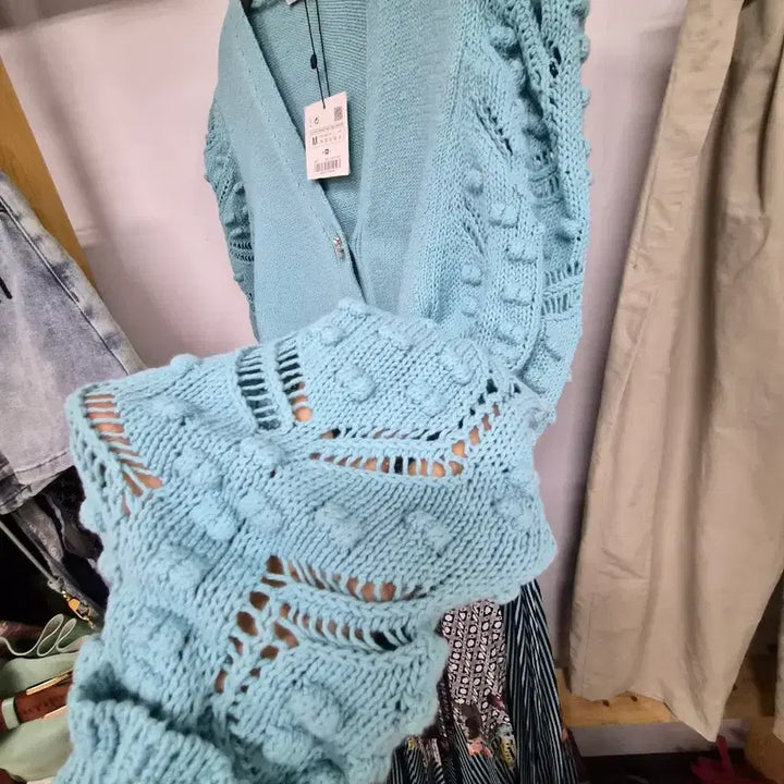 [BUNJANG] Zara Crochet Jewel Button Cardigan / 자라 크로쉐 보석단추 가디건