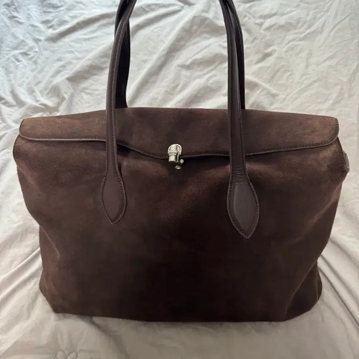 [BUNJANG] LOEUVRE Cle Nouveau Tote Bag Large Brown Suede / 루에브르 클레 누보 토트백 라지 브라운 스웨이드