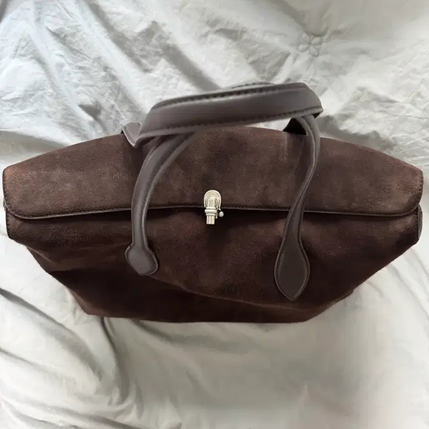 [BUNJANG] LOEUVRE Cle Nouveau Tote Bag Large Brown Suede / 루에브르 클레 누보 토트백 라지 브라운 스웨이드