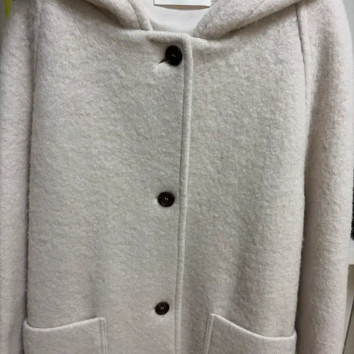[BUNJANG] Sage Mant Alpha Alpaca Hooded Long Coat (Ivory) / 세이지먼트 알파카 후드 롱 코트(아이보리)