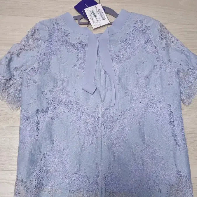 [BUNJANG] The IZ Collection Lace Blouse 55 / (미착용) 더아이잗컬렉션 / 레이스 반팔 블라우스 55
