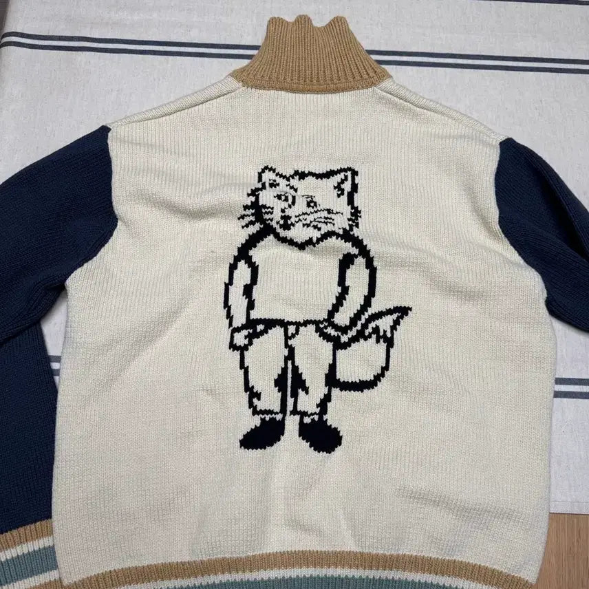 [BUNJANG] Maison Kitsune Color Block Cardigan / 메종키츠네 가디건