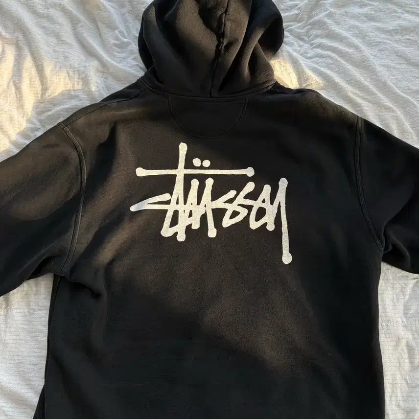 [BUNJANG] Stussy Black Hoodie / 스투시 블랙 후드티