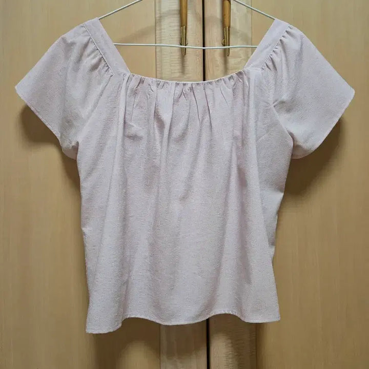 [BUNJANG] Pink Short Sleeve Blouse / 여성 반팔 블라우스 핑크 블라우스