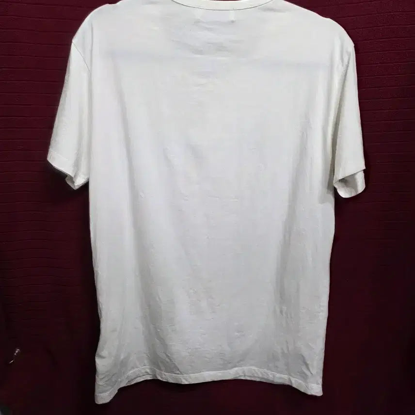 [BUNJANG] Moncler White Paint Short Sleeve T-shirt / 몽클레어 화이트 페인트 반팔 티셔츠