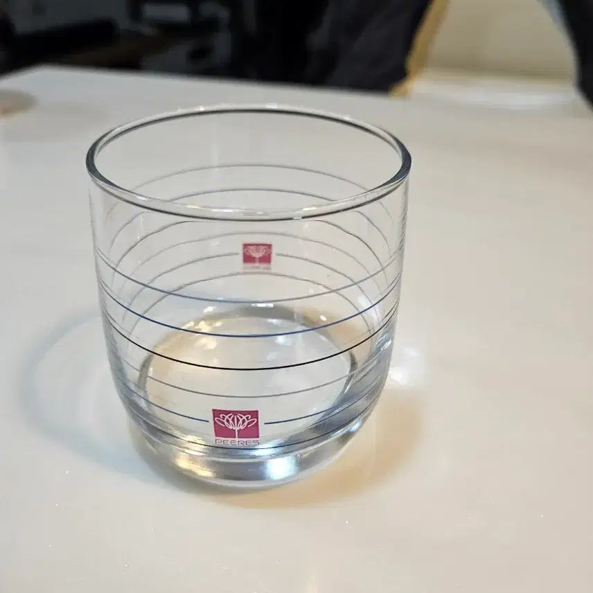 [BUNJANG] PEERES Striped Glass Cup / 페레스 PEERES 줄무늬 유리컵