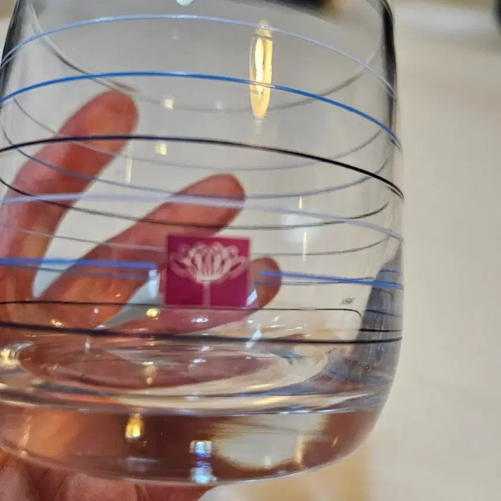 [BUNJANG] PEERES Striped Glass Cup / 페레스 PEERES 줄무늬 유리컵