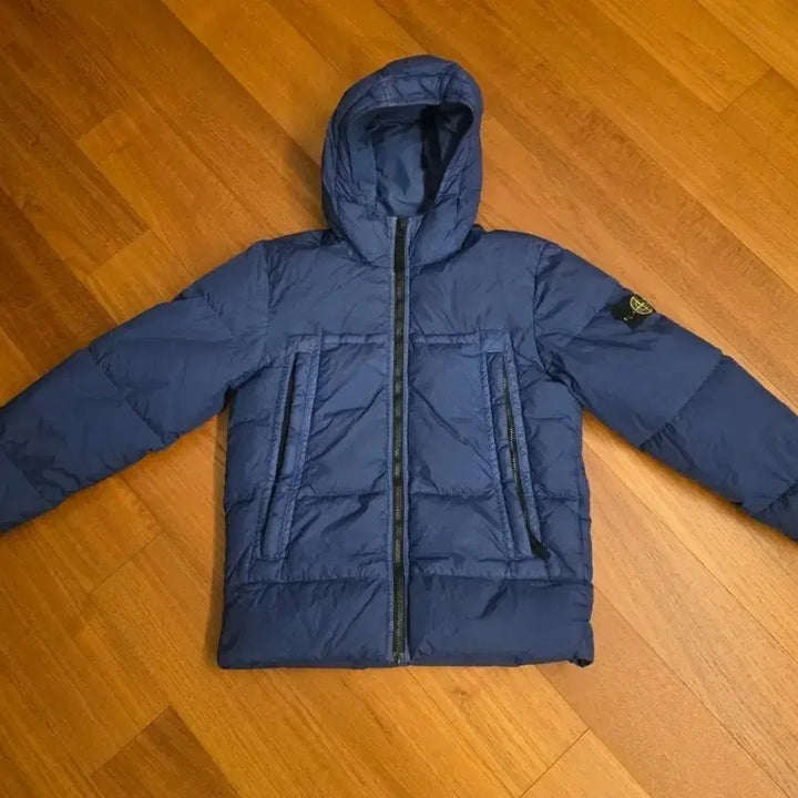 [BUNJANG] Stone Island Crinkle Reps Padded Jacket Navy Junior 12Y / 스톤아일랜드 21FW 크링클랩스 패딩 네이비 주니어 12y