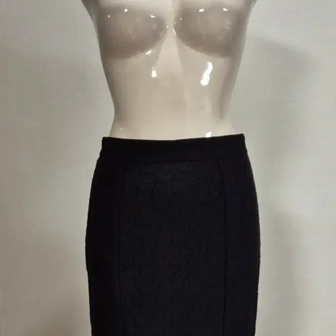 [BUNJANG] Black Lace A-Line Skirt S / 블랙 레이스 항아리 스커트 S