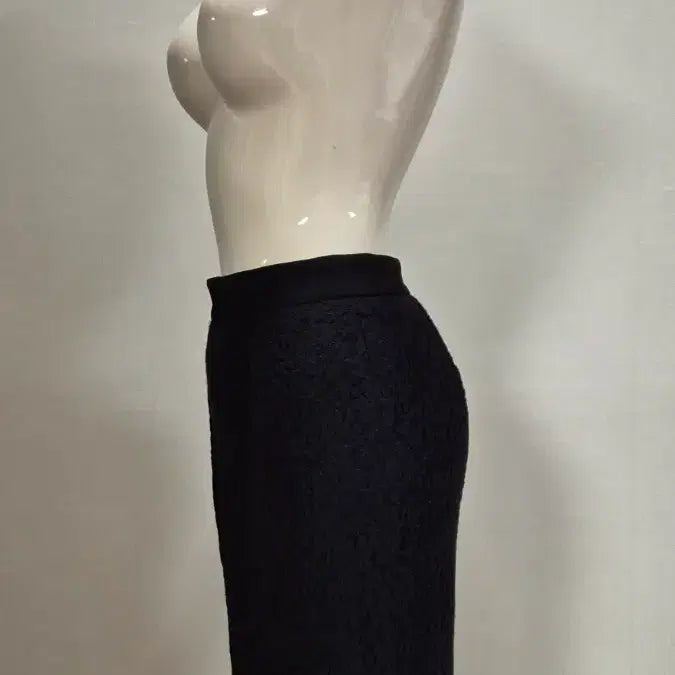 [BUNJANG] Black Lace A-Line Skirt S / 블랙 레이스 항아리 스커트 S