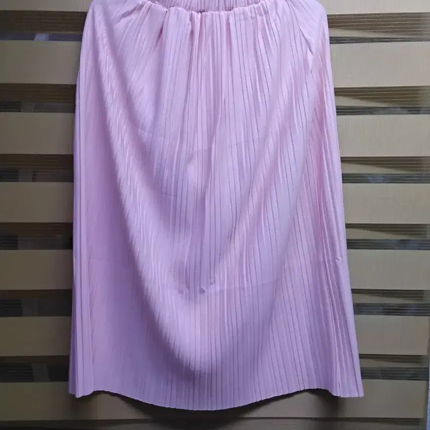 [BUNJANG] Pink Pleated Long Skirt / 핑크 플리츠 스커츠